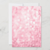 Pink Paris Bokeh Glitzer Lights Quinceañera Einladung (Rückseite)