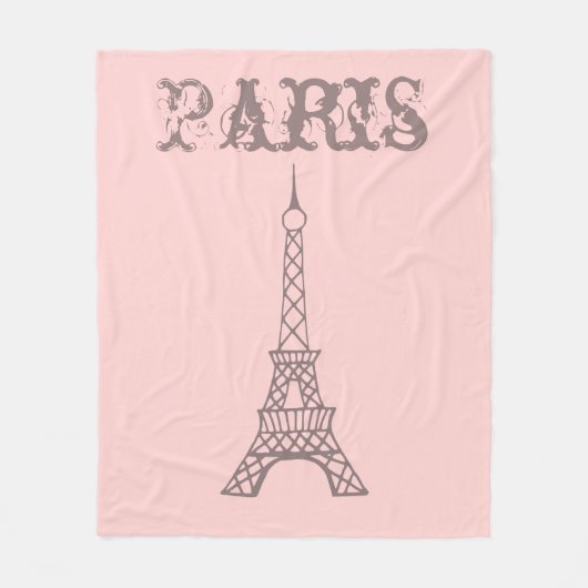 Pink Paris Eiffel Tower Blanket Geschenk Fleecedecke (Vorderseite)