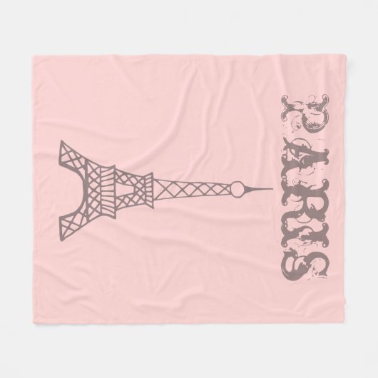 Pink Paris Eiffel Tower Blanket Geschenk Fleecedecke (Vorderseite (Horizontal))