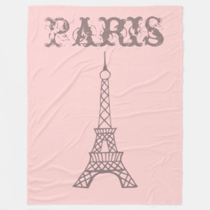 Pink Paris Eiffel Tower Blanket Geschenk Fleecedecke
