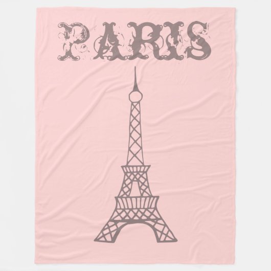 Pink Paris Eiffel Tower Blanket Geschenk Fleecedecke (Vorderseite)