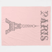 Pink Paris Eiffel Tower Blanket Geschenk Fleecedecke (Vorderseite (Horizontal))