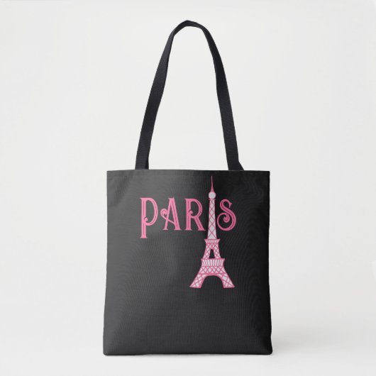 Pink Paris Eiffel Tower Tower Bag Tasche (Vorderseite)
