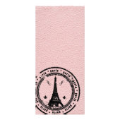 Pink Paris Passport Hochzeitsprogramm Werbekarte (Hinten)