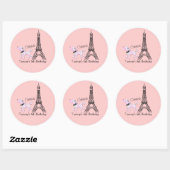 PINK PARIS POODLE 3-Zoll-Bevorzugung Sticker (Blatt)