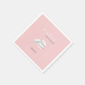 Pink Paris Reisen Art Pastell Preppy Macarons Serviette (Ecke)