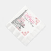 Pink Paris Sweet 16 Geburtstagsparty Serviette (Ecke)