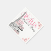 Pink Paris Sweet 16 Geburtstagsparty Serviette (Ecke)