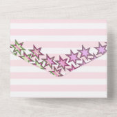 Pink Paris Themed Quinceañera All In One Einladung (Rückseite)