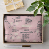 Pink Paris Tissue Paper Seidenpapier (Geschenk)