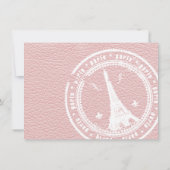Pink Paris Wedding Foto Vielen Dank Dankeskarte (Rückseite)