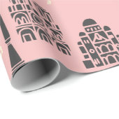 Pink Paris Wrapping Paper Geschenkpapier (Rolleneckpunkt)