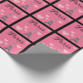 Pink Paris Wrapping Paper Geschenkpapier (Ecke)