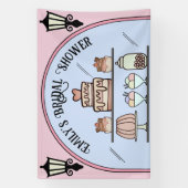 Pink Pariser Brautparty Patisserie Banner (Vertikal)
