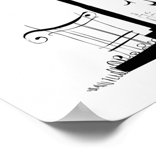 Pink-Pariser Leinwand Poster (Ecke)