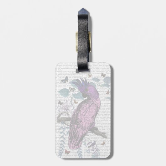 Pink Parrot Gepäckanhänger (Rückseite vertikal)