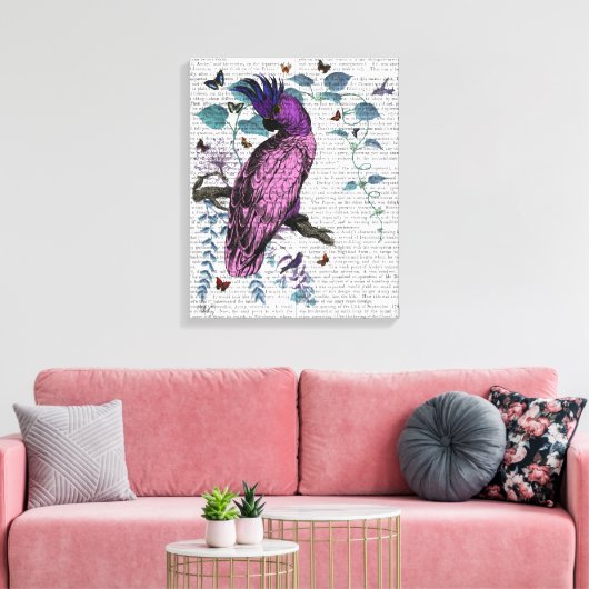 Pink Parrot Leinwanddruck (Insitu (Wohnzimmer))