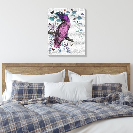 Pink Parrot Leinwanddruck (Insitu (Schlafzimmer))