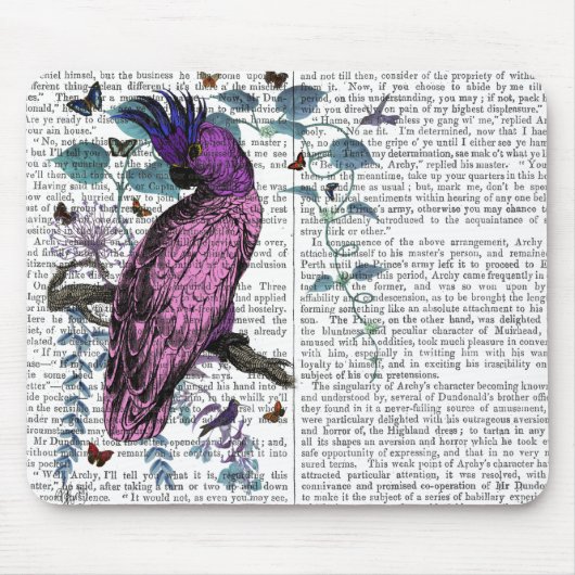 Pink Parrot Mousepad (Vorne)