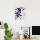 Pink Parrot Poster (Heimbüro)