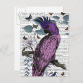 Pink Parrot Postkarte (Vorne/Hinten)