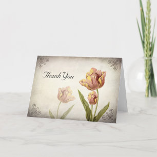 Pink Parrot Tulip Danke Karte