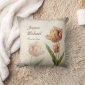 Pink Parrot Tulip Personalisiertes Jubiläum Kissen (Decke)