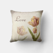 Pink Parrot Tulip Personalisiertes Jubiläum Kissen (Rückseite)