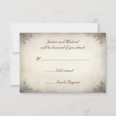 Pink Parrot Tulip Response Card RSVP Karte (Rückseite)