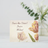 Pink Parrot Tulip Save the Date Postkarte (Stehend Vorderseite)