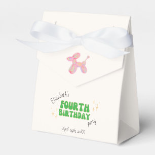 Pink Party Ballon Tier 4. Geburtstag Party Geschenkschachtel