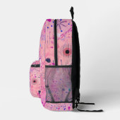 Pink Party Maximalist Art Bedruckter Rucksack (Rechts)