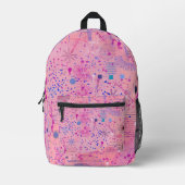 Pink Party Maximalist Art Bedruckter Rucksack (Vorderseite)