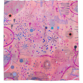 Pink Party Maximalist Art Duschvorhang