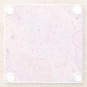 Pink Party Maximalist Art Glasuntersetzer (Rückseite)