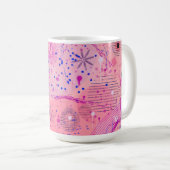 Pink Party Maximalist Art Kaffeetasse (VorderseiteRechts)