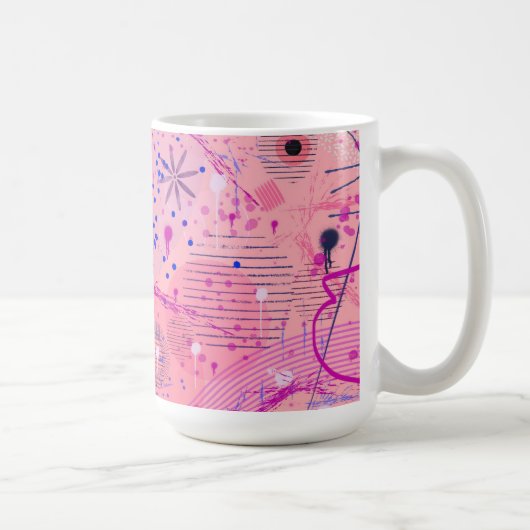 Pink Party Maximalist Art Kaffeetasse (Rechts)