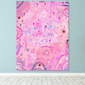 Pink Party Maximalist Art Leinwanddruck (Insitu (Holzboden))
