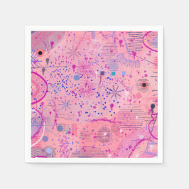 Pink Party Maximalist Art Serviette