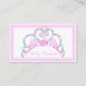 Pink Party Princess Business Cards Visitenkarte (Vorderseite)