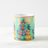 PINK PARTY WITCH IST HALLOWEEN MAGIC, SCHWARZE KAT KAFFEETASSE (Mittel)