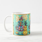 PINK PARTY WITCH IST HALLOWEEN MAGIC, SCHWARZE KAT KAFFEETASSE (Links)