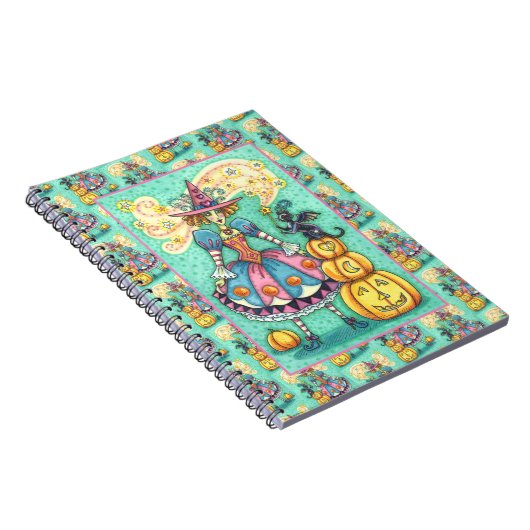 PINK PARTY WITCH IST HALLOWEEN MAGIC, SCHWARZE KAT NOTIZBLOCK (Rechte Seite)