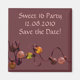 Pink Partys Lights Magnet