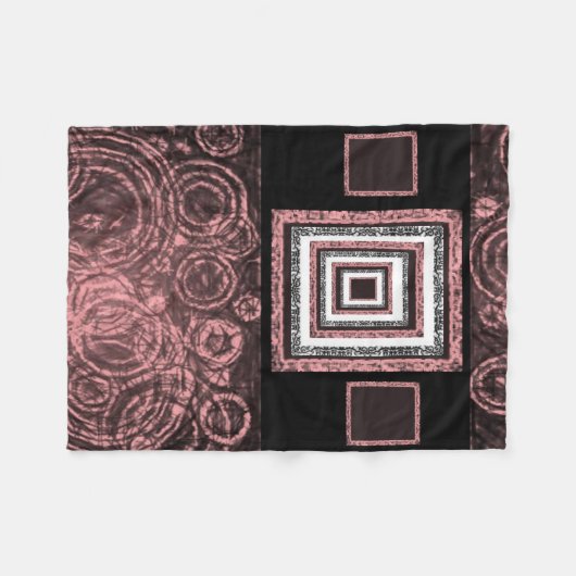 Pink Pasley Custom Fleece Decke (Vorderseite (Horizontal))