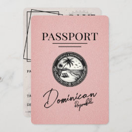 Pink - Pass für die Dominikanische Republik Save t Save The Date
