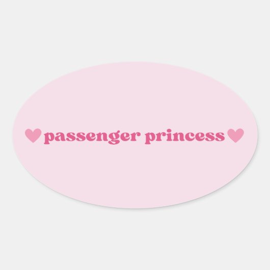 Pink Passenger Princess Sticker - Fun Girl Design (Vorderseite)