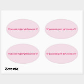 Pink Passenger Princess Sticker - Fun Girl Design (Blatt)