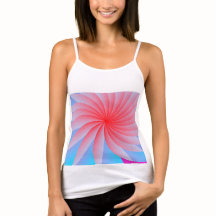 Pink Passion Blume Spaghetti Strap Tank Top