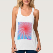Pink Passion Blume Spaghetti Strap Tank Top (Vorderseite)